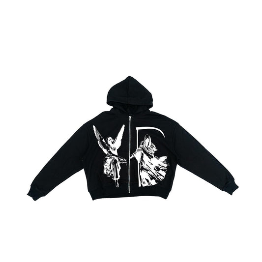 "Life and Death" Zip-Up